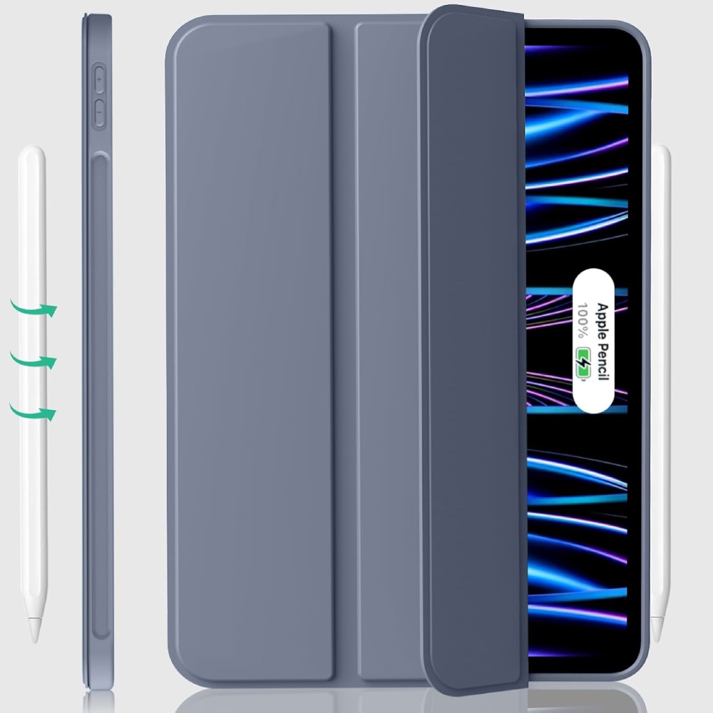 Чехол BECOVER Tri Fold Soft TPU Silicone для Apple iPad Pro 11" M4 2024 Purple (711749) Совместимость по модели Apple iPad Pro 11" (2024)