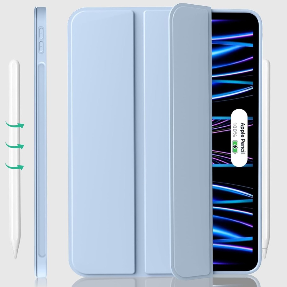Чохол BECOVER Tri Fold Soft TPU Silicone для Apple iPad Pro 11" M4 2024 Light Blue (711748) Сумісність за брендом Apple