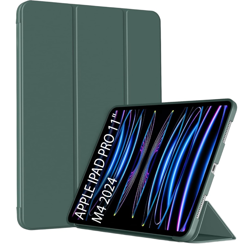 Чехол BECOVER Tri Fold Soft TPU Silicone для Apple iPad Pro 11" M4 2024 Dark Green (711746)