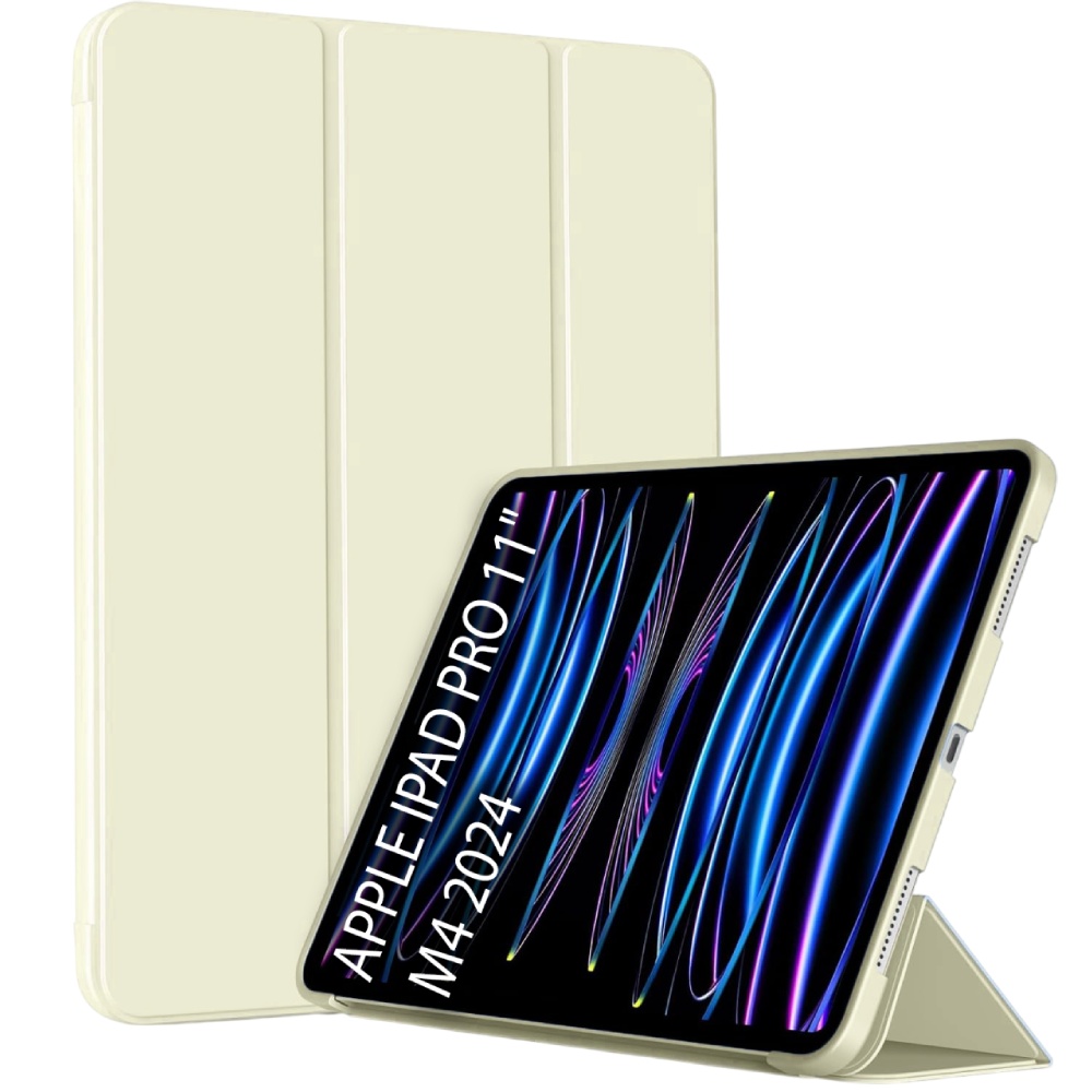 Чохол BECOVER Tri Fold Soft TPU Silicone для Apple iPad Pro 11" M4 2024 Beige (711745)