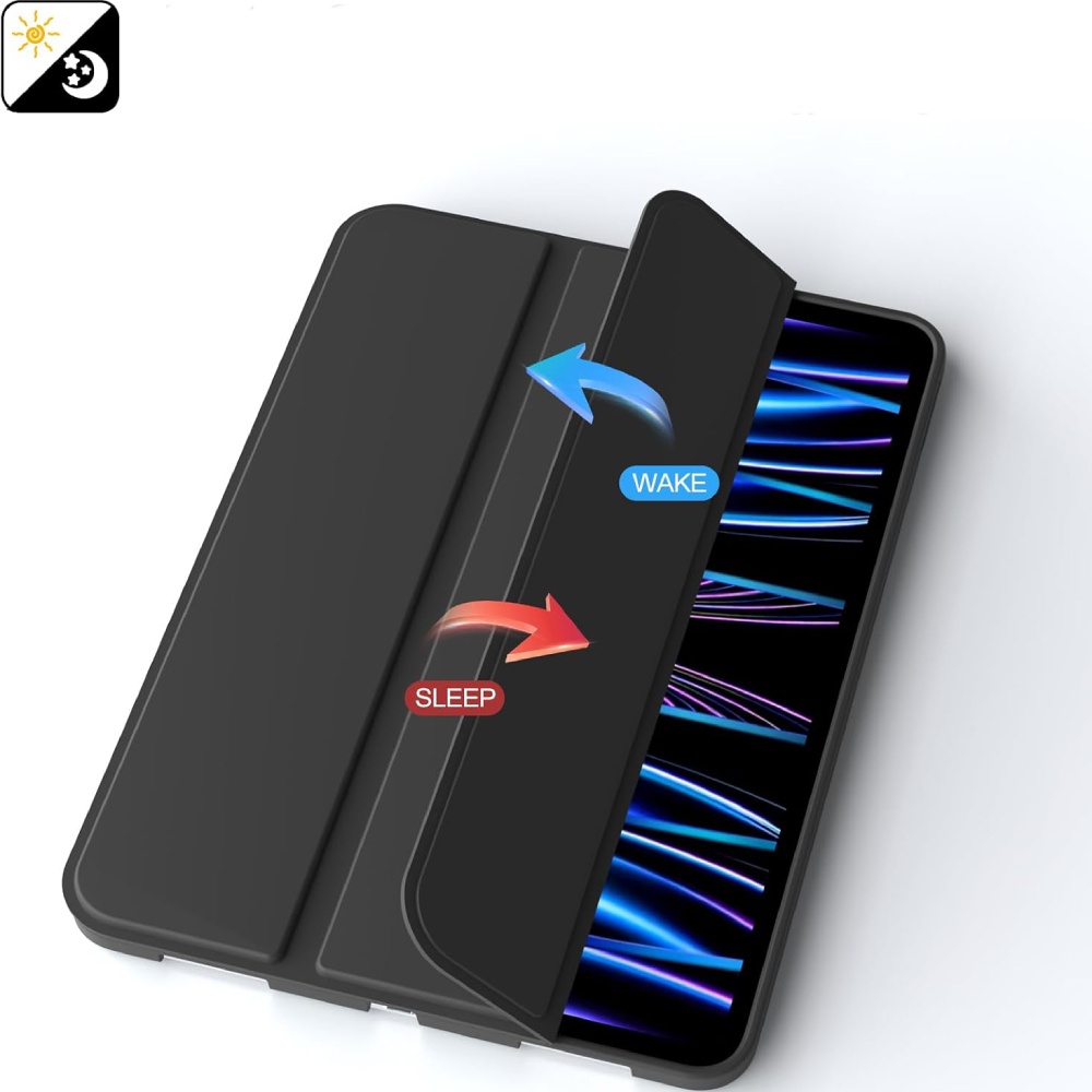 Чехол BECOVER Tri Fold Soft TPU Silicone для Apple iPad Pro 11" M4 2024 Black (711744) Материал искусственная кожа