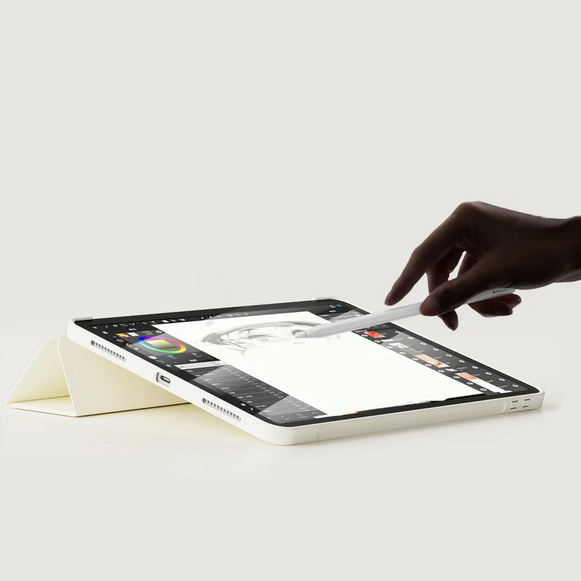 Чехол BECOVER Tri Fold Soft TPU Silicone для Apple iPad Pro 13" M4 2024 Beige (711751) Материал поликарбонат