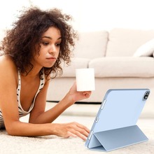 Чехол BECOVER Tri Fold Soft TPU Silicone для Apple iPad Air 13" M2/M3 Light Blue (711741)