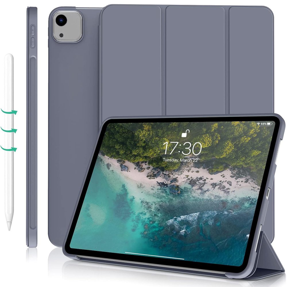 Чехол BECOVER Tri Fold Soft TPU Silicone для Apple iPad Air 13" M2/M3 (2024/2025) Purple (711743) Совместимость по бренду Apple