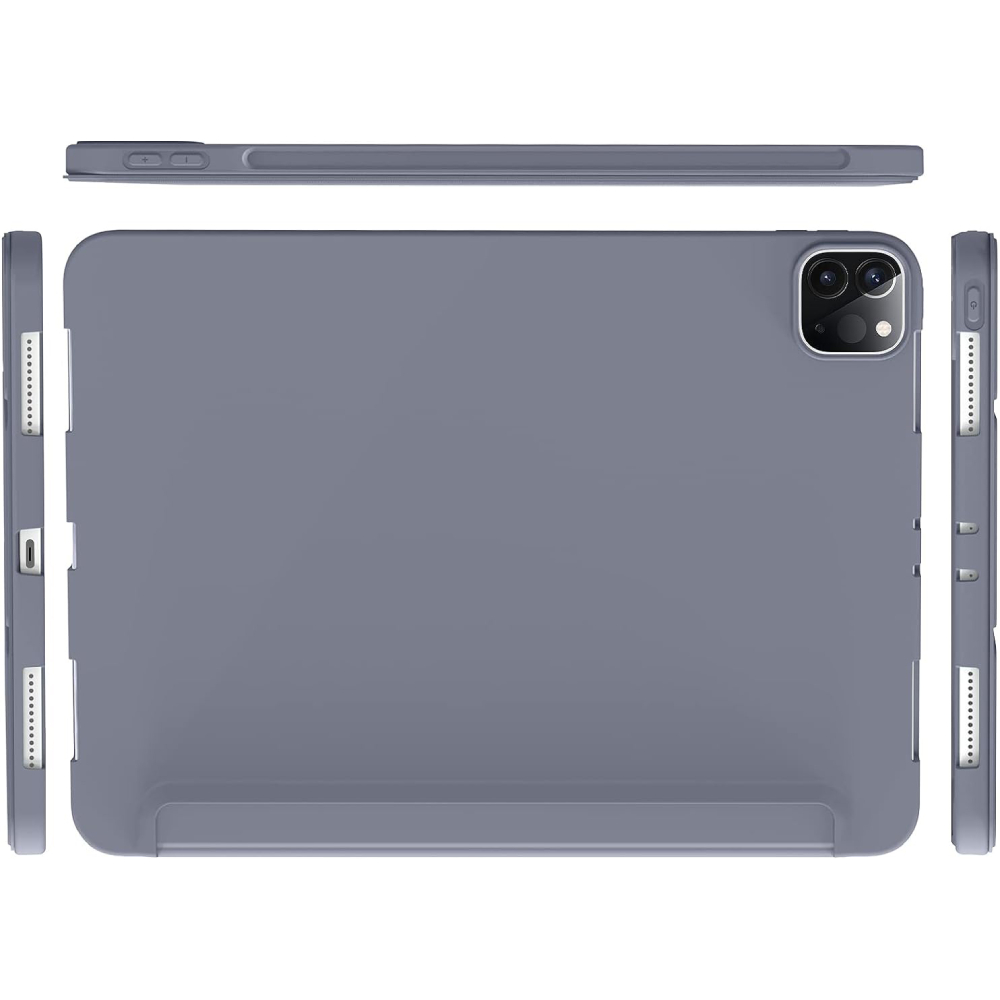 Чехол BECOVER Tri Fold Soft TPU Silicone для Apple iPad Pro 12.9 2020/2021/2022 Purple (711739) Совместимость по модели Apple iPad Pro 12.9" (2021)