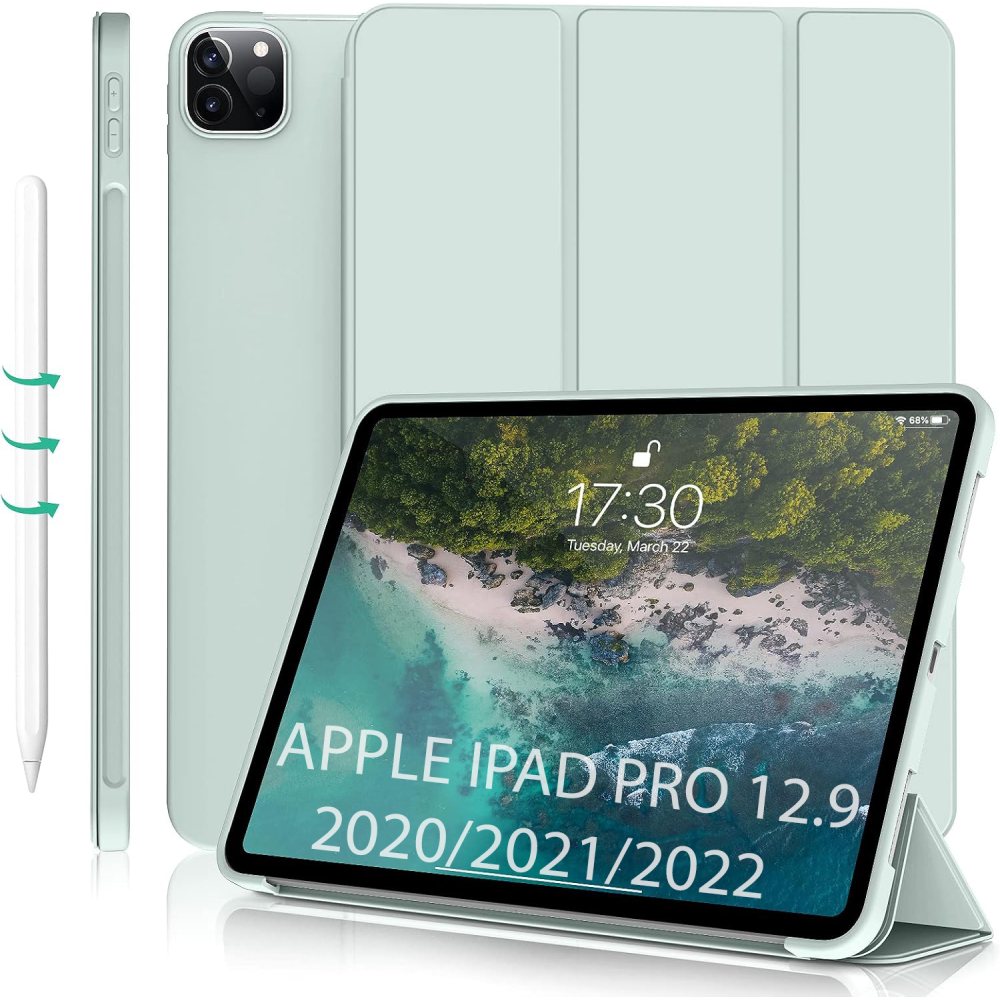 Чохол BECOVER Tri Fold Soft TPU Silicone для iPad Pro 12.9 2020/2021/2022 Light Green (711738) Сумісність за брендом Apple