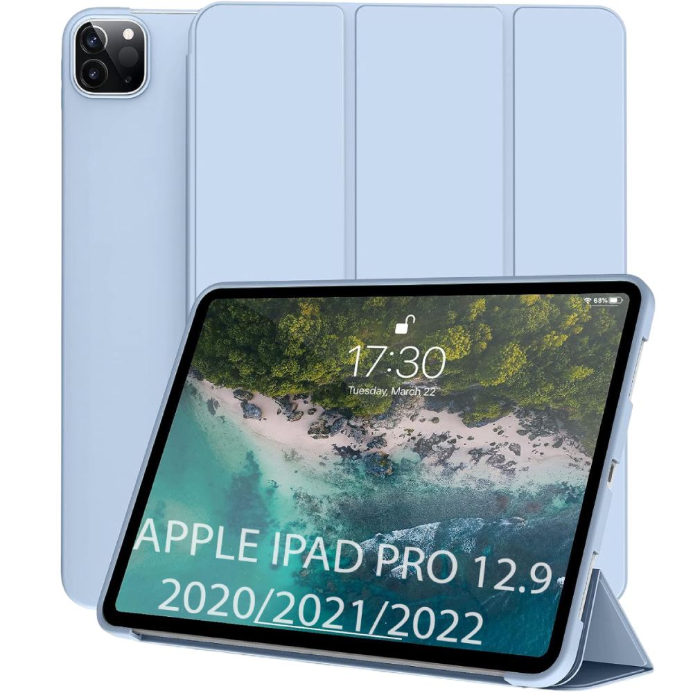 Чехол BECOVER Tri Fold Soft TPU Silicone для Apple iPad Pro 12.9 Light Blue (711737) Чехол BECOVER Tri Fold Soft TPU Silicone для Apple iPad Pro 12.9 Light Blue (711737)