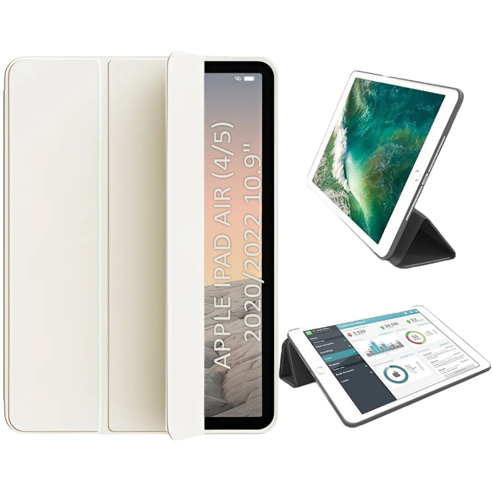 Чохол BECOVER Tri Fold Soft TPU Silicone для Apple iPad Air (4/5) 2020/2022 10.9" Beige (711734) Сумісність за брендом Apple