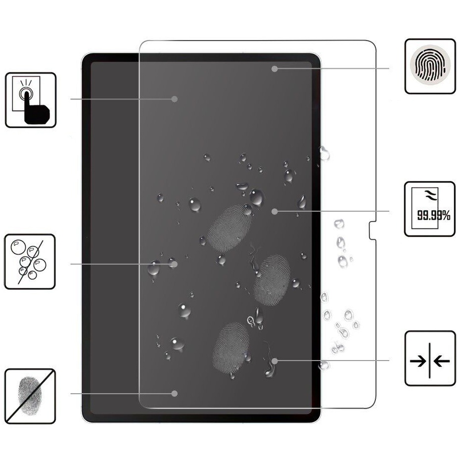 Защитное стекло BECOVER для Samsung Galaxy Tab S10 FE Plus 13.1" (713329) Материал стекло