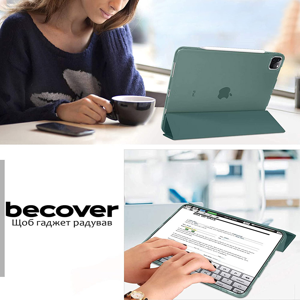 Чохол BECOVER Tri Fold Hard для Apple iPad Air 13" M2/M3 (2024/2025) Dark Green (711723) Сумісність за моделлю Apple iPad Air 13" M3 (2025)