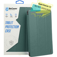 Чохол BECOVER Tri Fold Hard для Apple iPad Air 13" M2/M3 (2024/2025) Dark Green (711723)