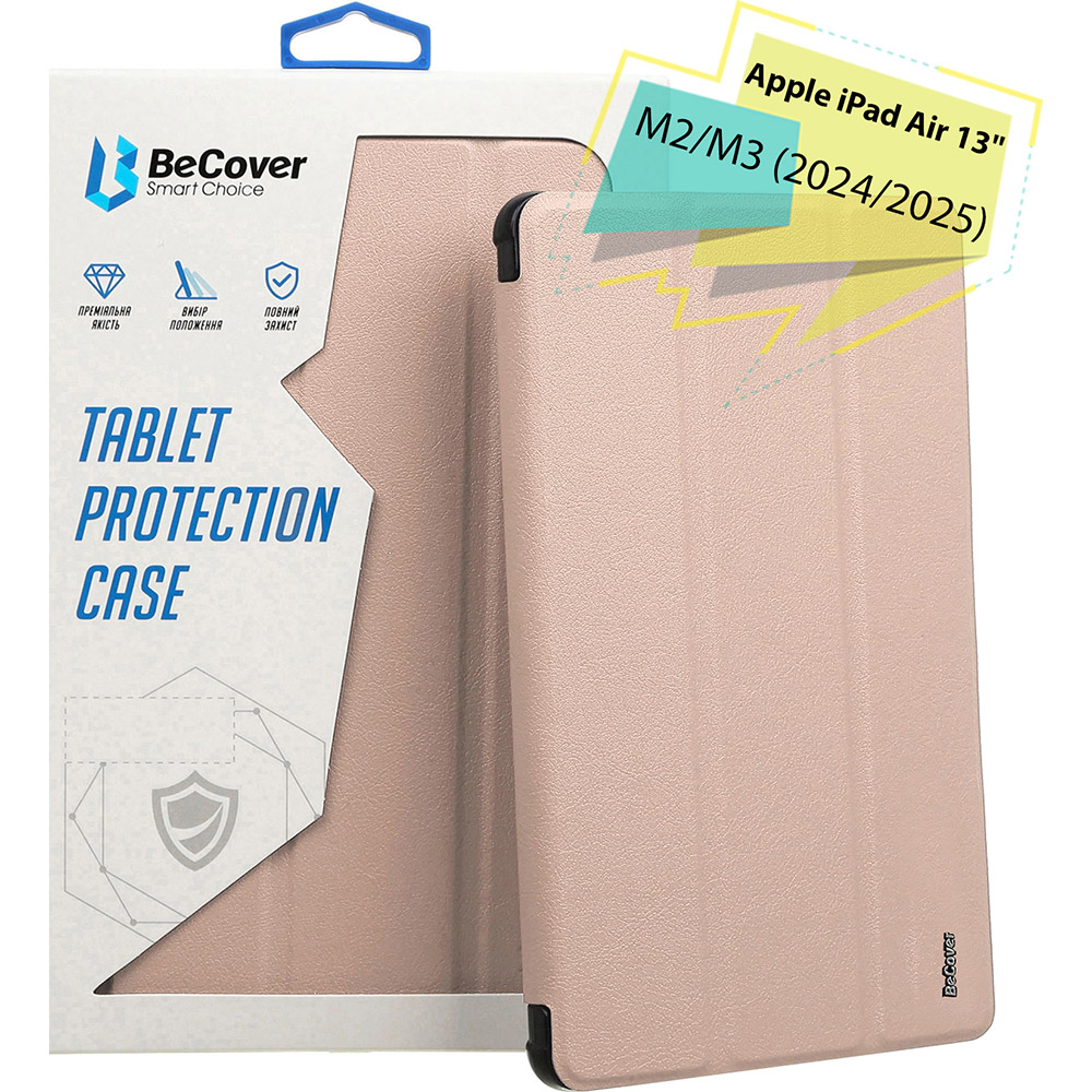 Чохол BECOVER Tri Fold Hard для Apple iPad Air 13" M2/M3 (2024/2025) Pink (711724)