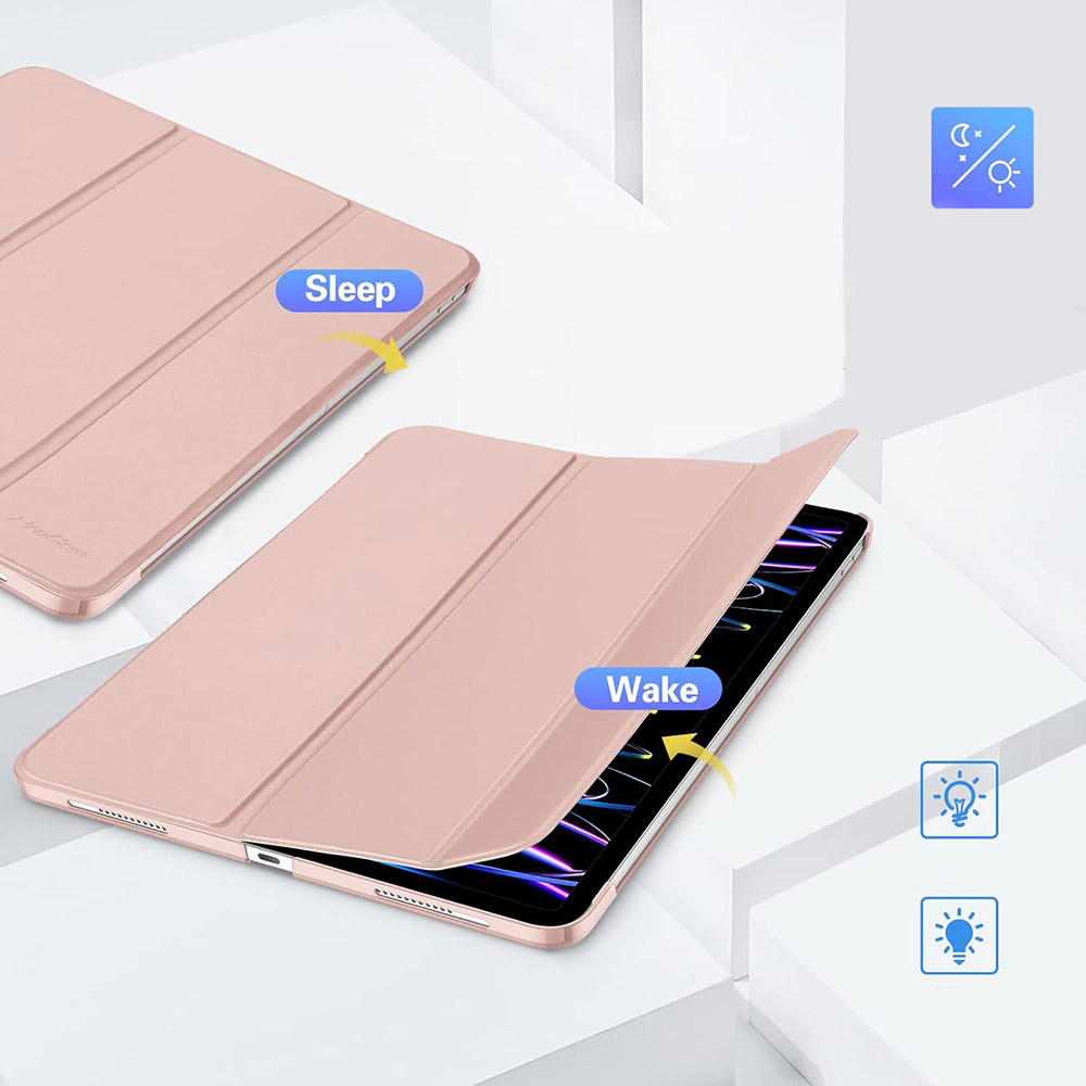 Чохол BECOVER Tri Fold Hard для Apple iPad Air 13" M2/M3 (2024/2025) Pink (711724) Матеріал штучна шкіра