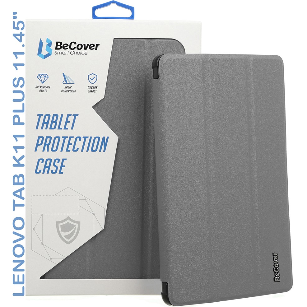 Внешний вид Чехол BECOVER Smart Case для Lenovo Tab K11 Plus TB-352F 11.45" Gray (711851)