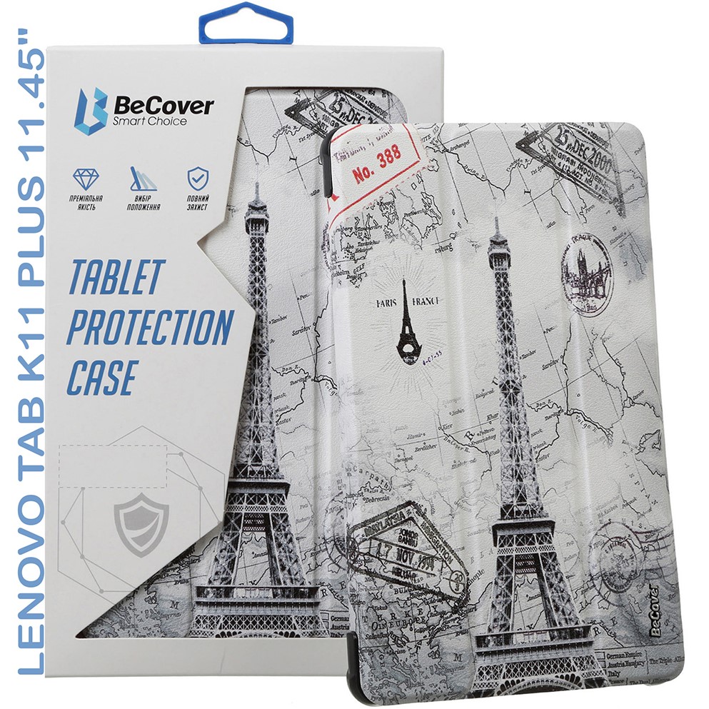 Зовнішній вигляд Чохол BECOVER Smart Case до Lenovo Tab K11 Plus TB-352F 11.45" Paris (711857)