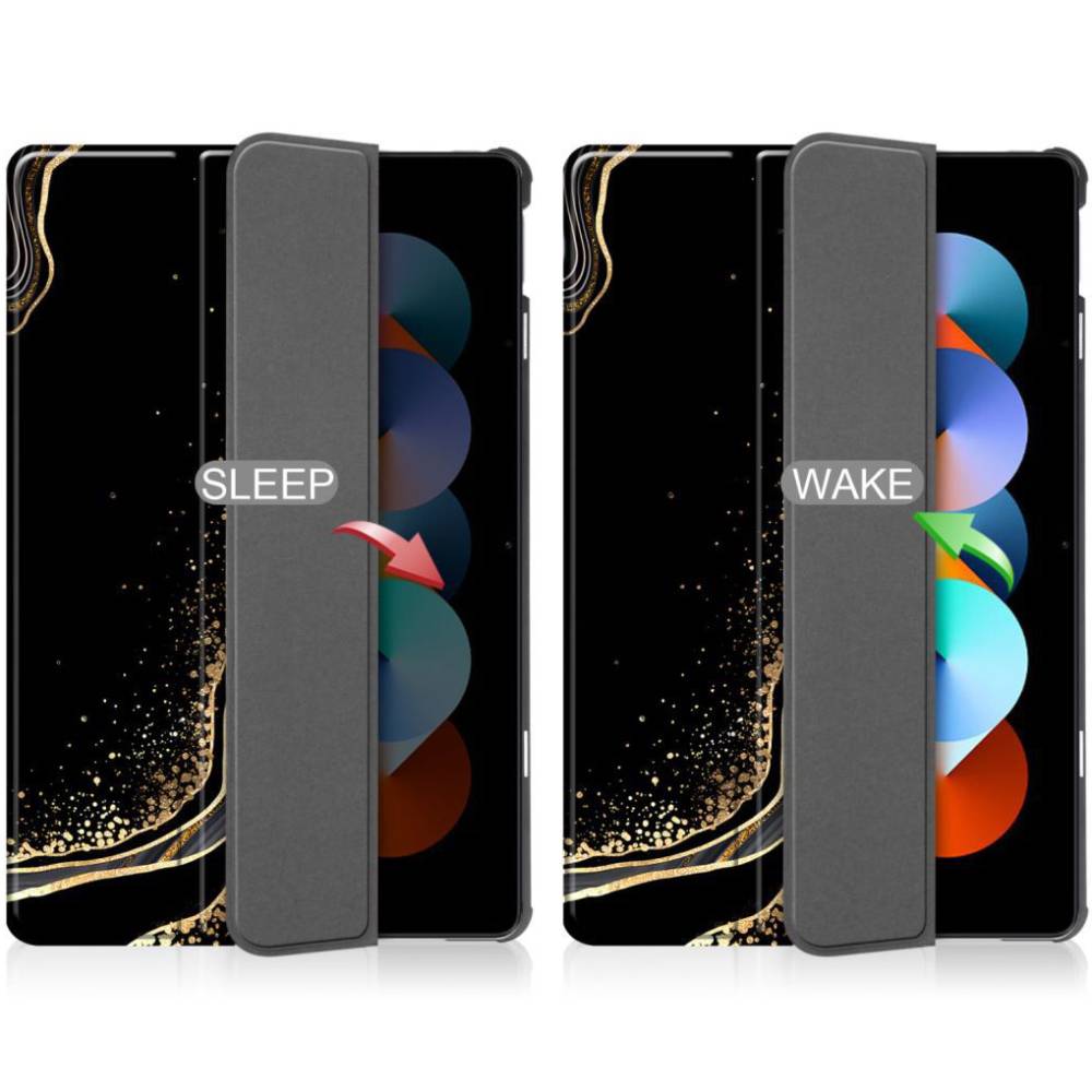 Чохол BECOVER Smart Case для Apple iPad Air 11 M2/M3 2024/2025 Black Abstraction (711598) Матеріал штучна шкіра