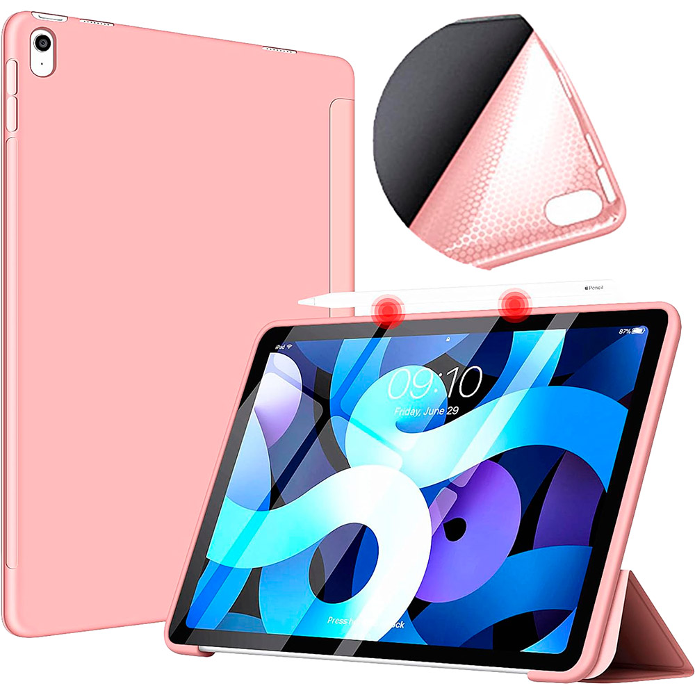Внешний вид Чехол BECOVER Tri Fold Soft TPU Silicone для Apple iPad Air 2020/2022 10.9" Pink (711133)