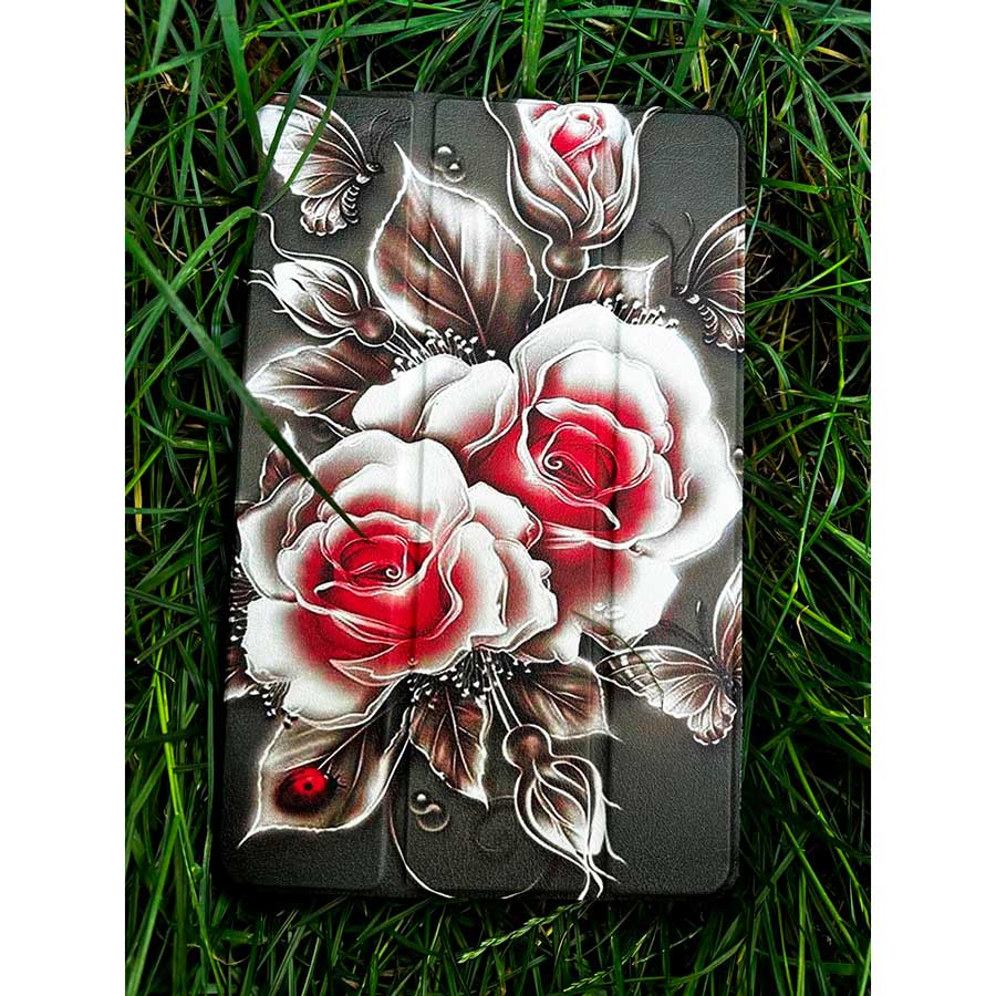 Чохол BECOVER Smart Case для Samsung Galaxy Tab A9 Black Rose (711266) Матеріал поліуретан