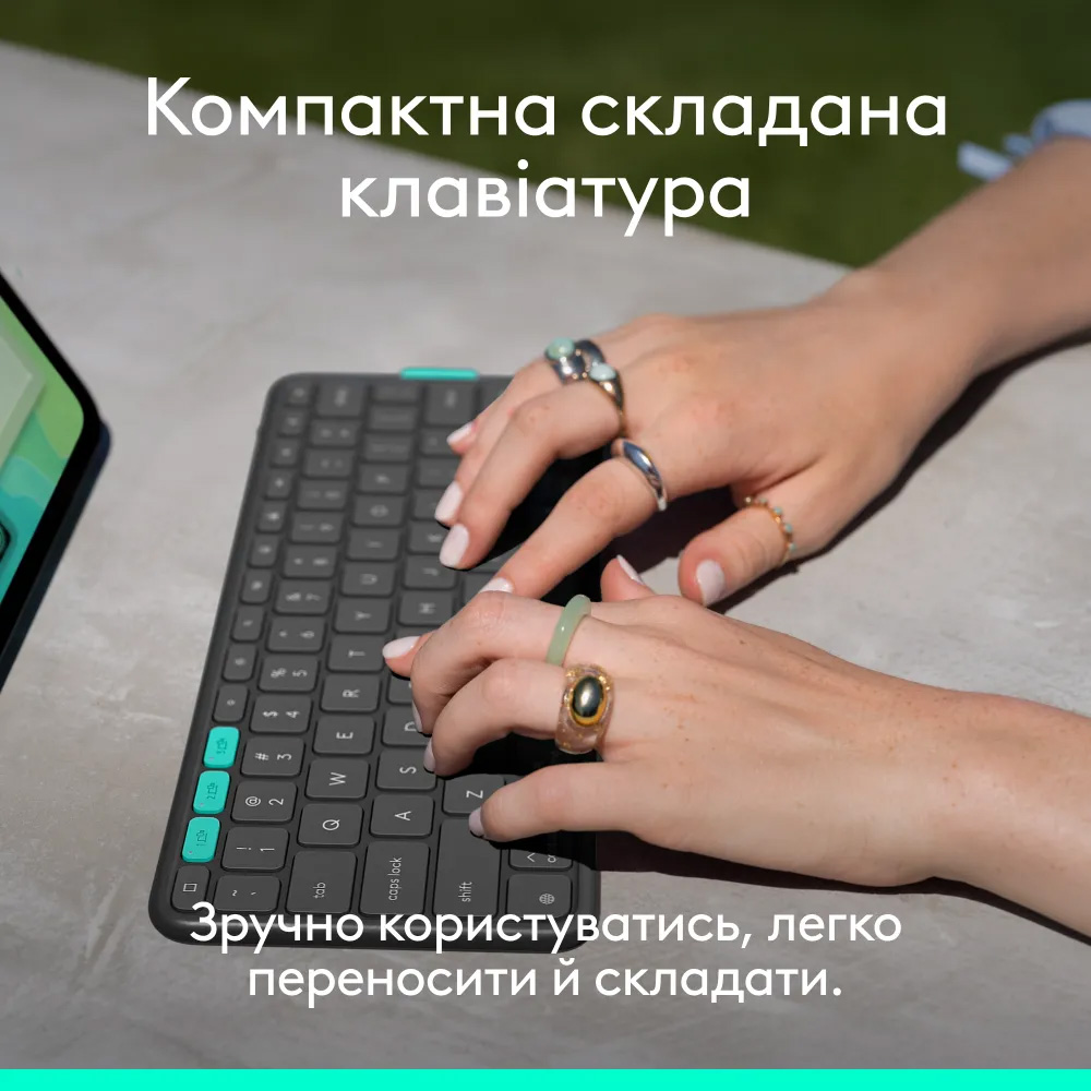 Фото Чехол-клавиатура LOGITECH FLIP FOLIO для Apple IPAD PRO / AIR 13" Graphite (920-013388)
