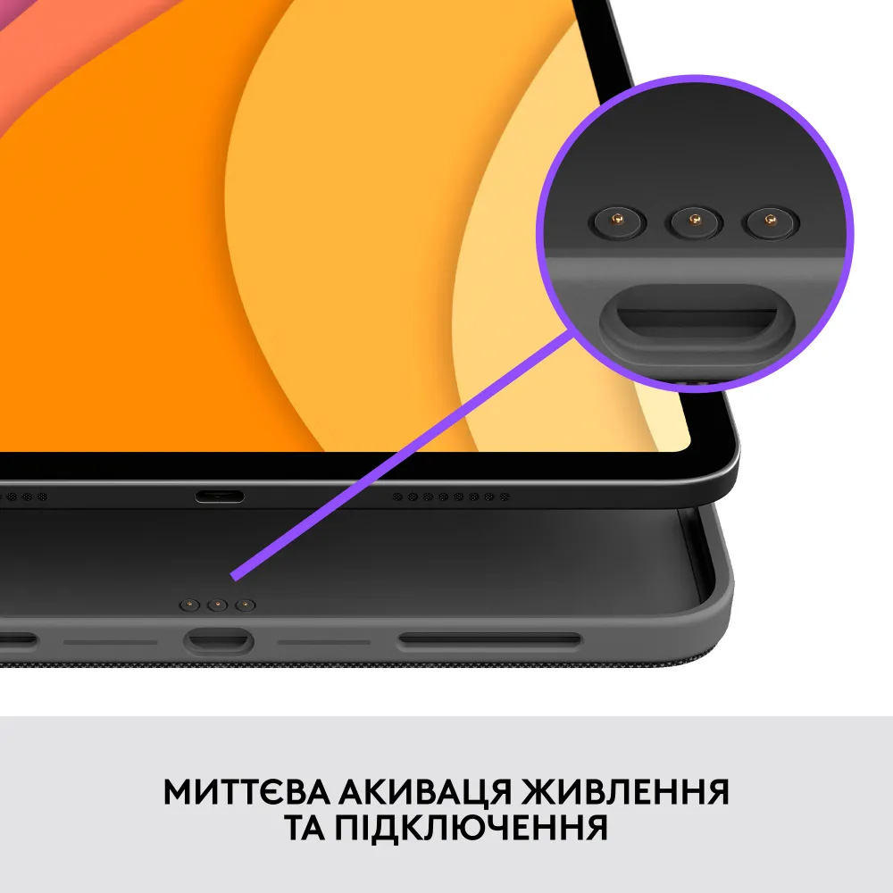 Чехол-клавиатура LOGITECH Combo Touch для Apple iPad 10th gen Graphite (920-011382) Особенности клавиатура