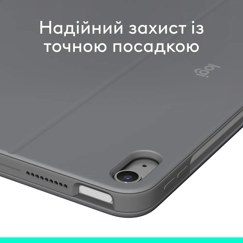 Чехол-клавиатура LOGITECH Combo Touch для Apple iPad Air 11" M2-M3 Oxford Grey (920-012636) Особенности клавиатура