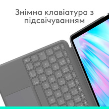 Чехол-клавиатура LOGITECH Combo Touch для Apple iPad Air 11" M2-M3 Oxford Grey (920-012636)