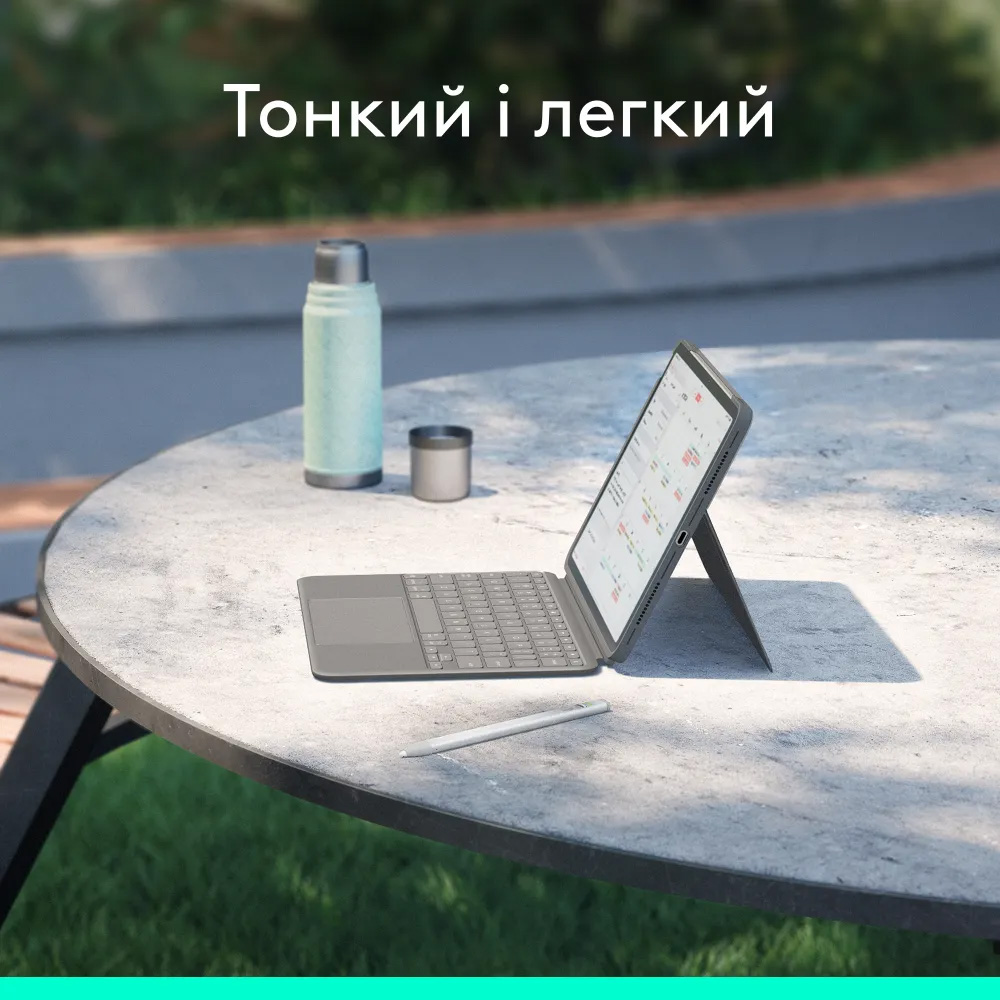 Фото Чехол-клавиатура LOGITECH Combo Touch для Apple iPad Air 11" M2-M3 Oxford Grey (920-012636)