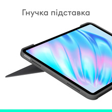 Чехол-клавиатура LOGITECH Combo Touch для Apple iPad Air 11" M2-M3 Oxford Grey (920-012636)