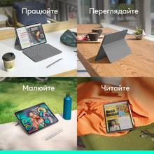 Чехол-клавиатура LOGITECH Combo Touch для Apple iPad Air 11" M2-M3 Oxford Grey (920-012636)