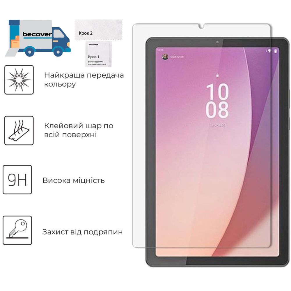 Захисне скло BECOVER Lenovo Tab One/Tab K9 8.7" 2025 (TB305XU/FU) (713700) Сумісність за моделлю Lenovo Tab K9