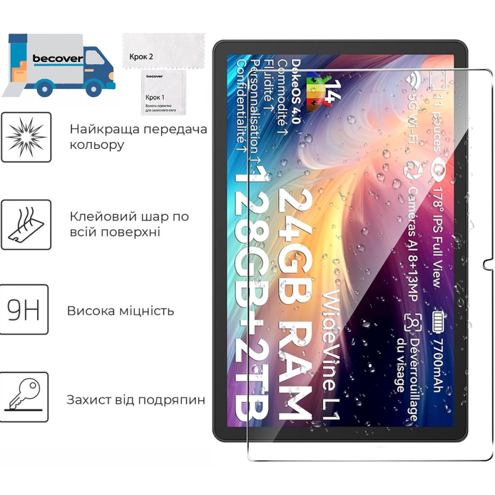 Фото 3 Защитное стекло BECOVER для Oscal Pad 90 10.92" (713695)