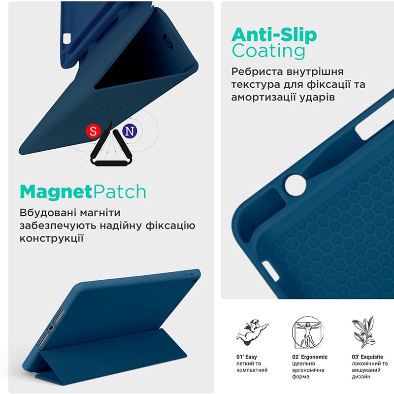 Чохол ARMORSTANDART Smart Fold Pen для Lenovo Tab K11 Plus Dark Blue (ARM84124) Фото Чохол ARMORSTANDART Smart Fold Pen для Lenovo Tab K11 Plus Dark Blue (ARM84124)