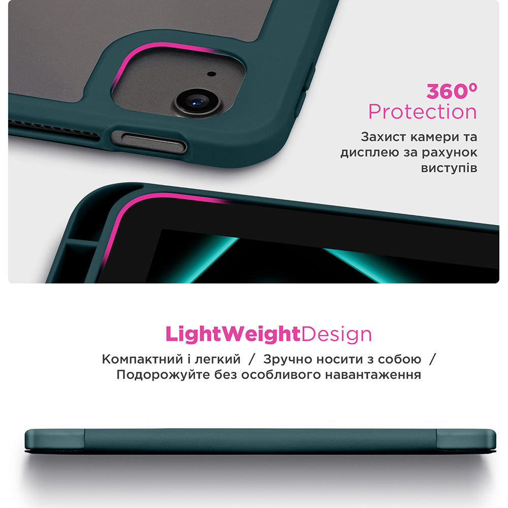 Чехол ARMORSTANDART Y-Type PEN для Samsung Galaxy Tab A9+ Pine Green (ARM85503) Внешний вид Чехол ARMORSTANDART Y-Type PEN для Samsung Galaxy Tab A9+ Pine Green (ARM85503)