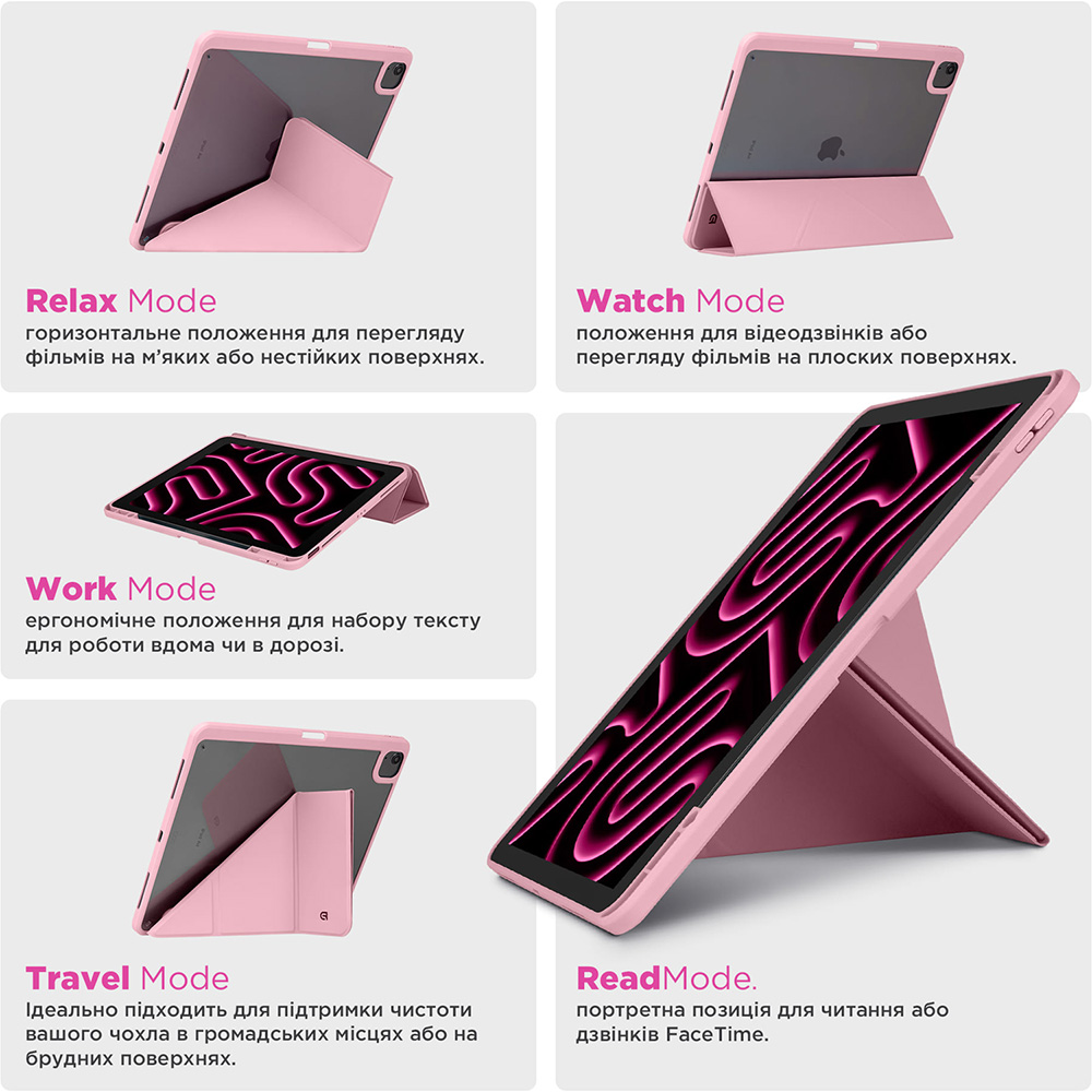 Чехол ARMORSTANDART Y-Type PEN для Samsung Galaxy Tab A9+ Pink (ARM85504) Совместимость по модели Samsung Galaxy Tab A9 Plus