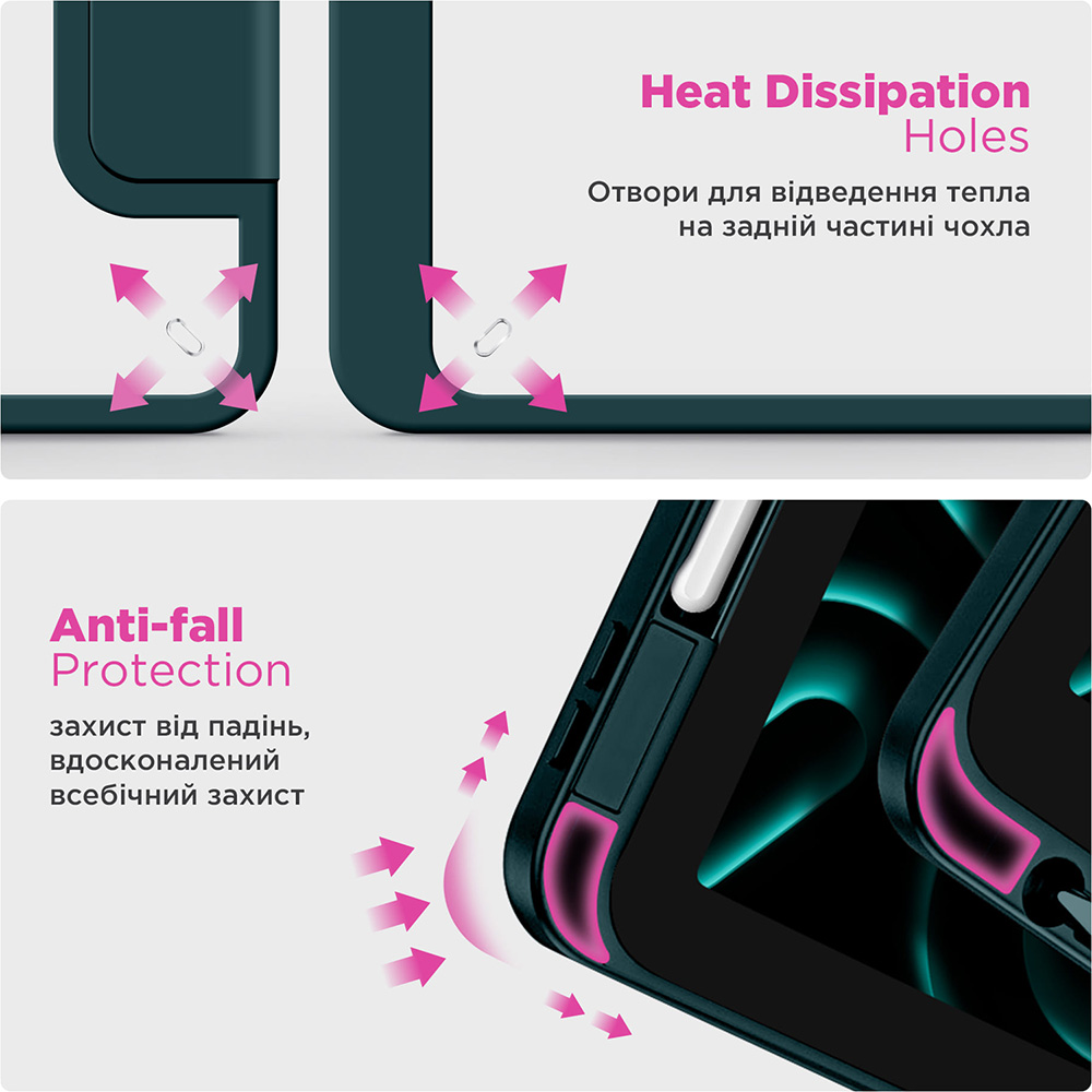 Чохол ARMORSTANDART Y-Type PEN для Samsung Galaxy Tab S10 FE+ Pine Green (ARM85533) Замовити Чохол ARMORSTANDART Y-Type PEN для Samsung Galaxy Tab S10 FE+ Pine Green (ARM85533)