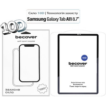 Защитное стекло BECOVER 10D для Samsung Galaxy Tab A11 SM-X133/X135 8.7" Black (713934)