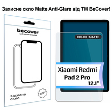 Захисне скло BECOVER Matte Anti-Glare для Xiaomi Redmi Pad 2 Pro 12.1" (714404)
