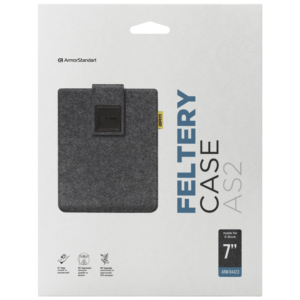 Чехол ARMORSTANDART Feltery Case AS2 для E-Book 7 Black (ARM84423) Чехол ARMORSTANDART Feltery Case AS2 для E-Book 7 Black (ARM84423) Материал ткань