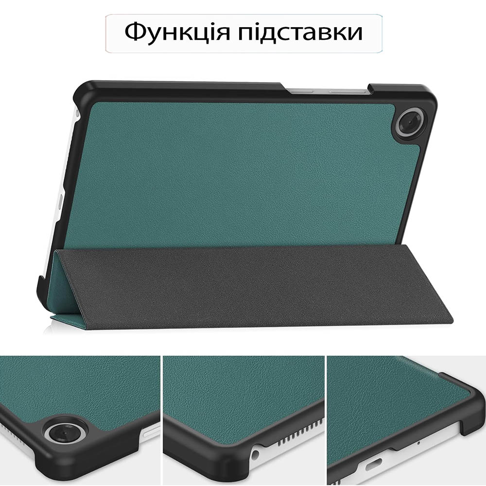 Зовнішній вигляд Чохол BECOVER Smart Case для Lenovo Tab One/Tab K9 8.7" 2025 (TB305XU/FU) Dark Green (713746)