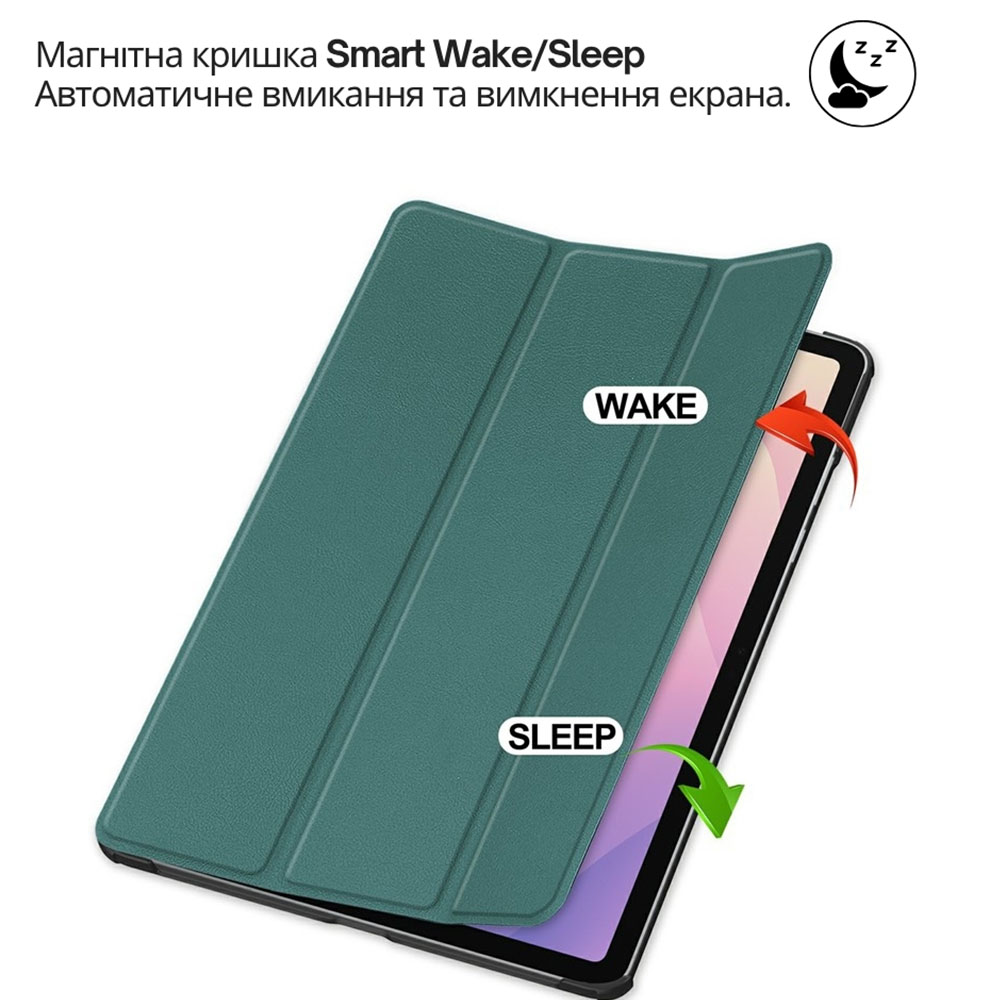 Зовнішній вигляд Чохол BECOVER Smart Case Samsung Galaxy Tab S11 (SM-X730/X736) 11.0" Dark Green (714648)