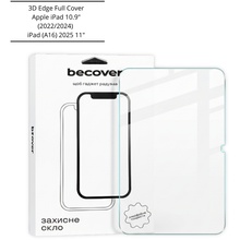 Защитное стекло BECOVER 3D Edge Full Cover для Apple iPad 10.9" (2022/2024)/iPad (А16) 2025 11" (714773)