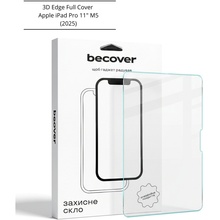 Защитное стекло BECOVER 3D Edge Full Cover для Apple iPad Pro 11" M5 (2025) (714776)