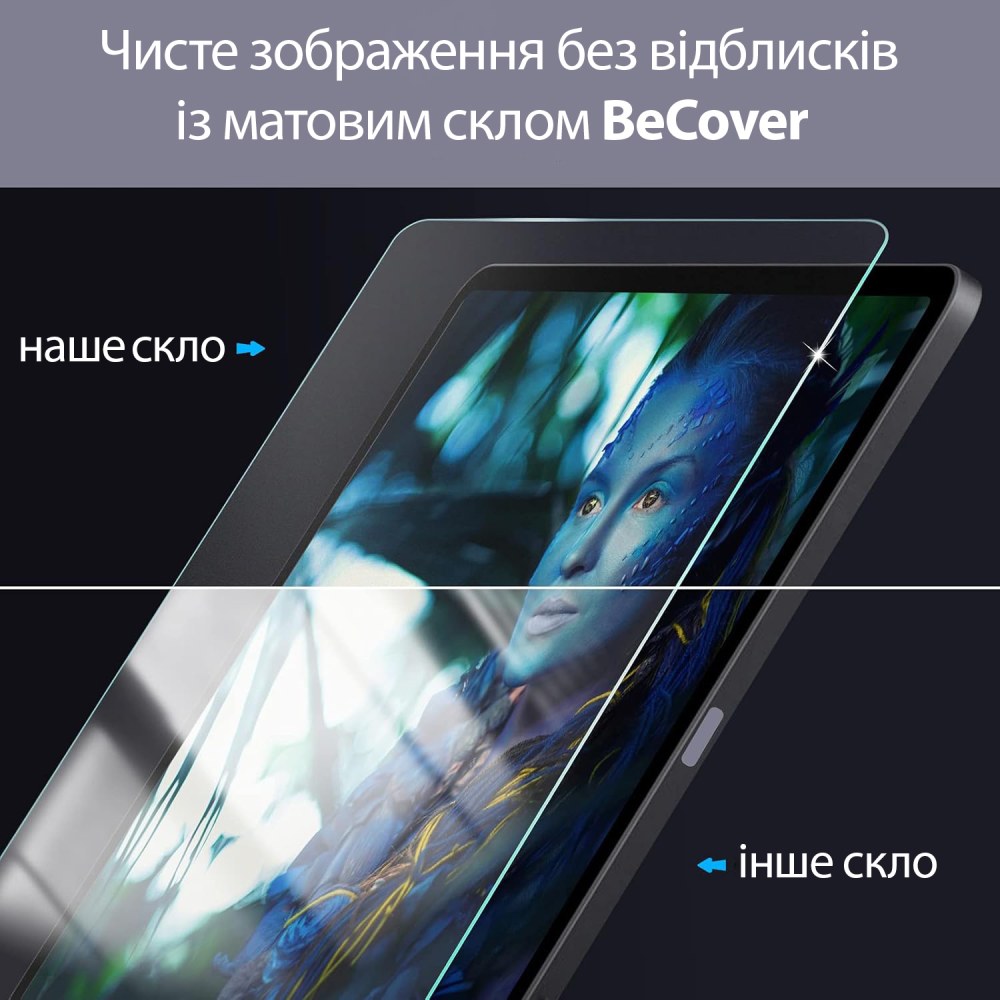 Захисне скло BECOVER Matte Anti-Glare для Lenovo Idea Tab Plus 12.1" (714905) Розміри 278.8 x 181.1 x 6.3