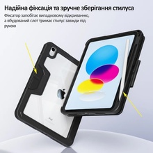 Чехол BECOVER Rugged Origami Transparent для Apple iPad 10.9"/iPad (А16) 2025 11" Black (714966)