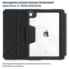 Чохол BECOVER Rugged Origami Transparent для Apple iPad Air 11" M2/M3 (2024/2025) Black (714968)