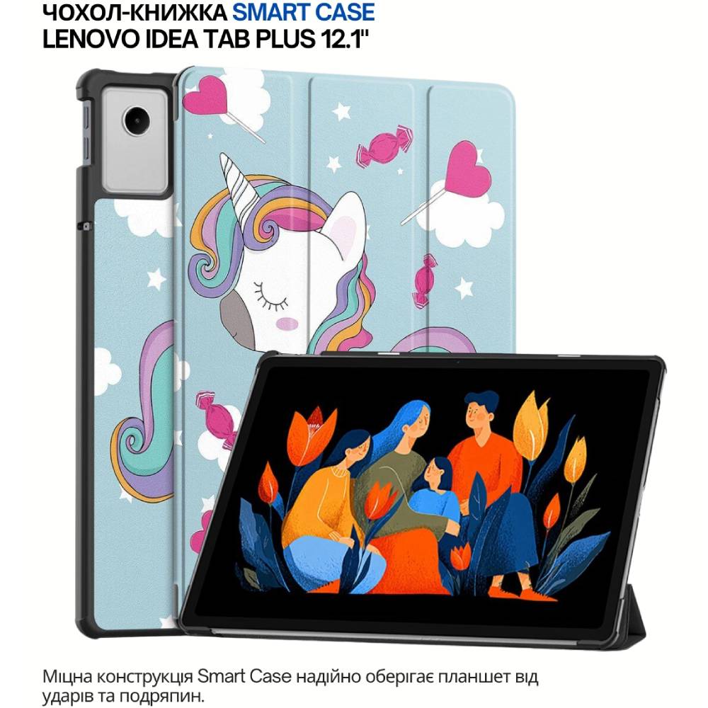 Чохол BECOVER Smart Case для Lenovo Idea Tab Plus 12.1" Unicorn (715091) Матеріал поліуретан