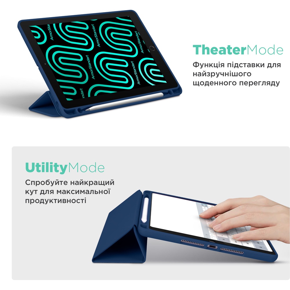 Чохол ArmorStandart Smart Fold Pen для Samsung Galaxy Tab S11 Dark Blue (ARM88428) Сумісність за моделлю Samsung Galaxy Tab S11 Wi-Fi