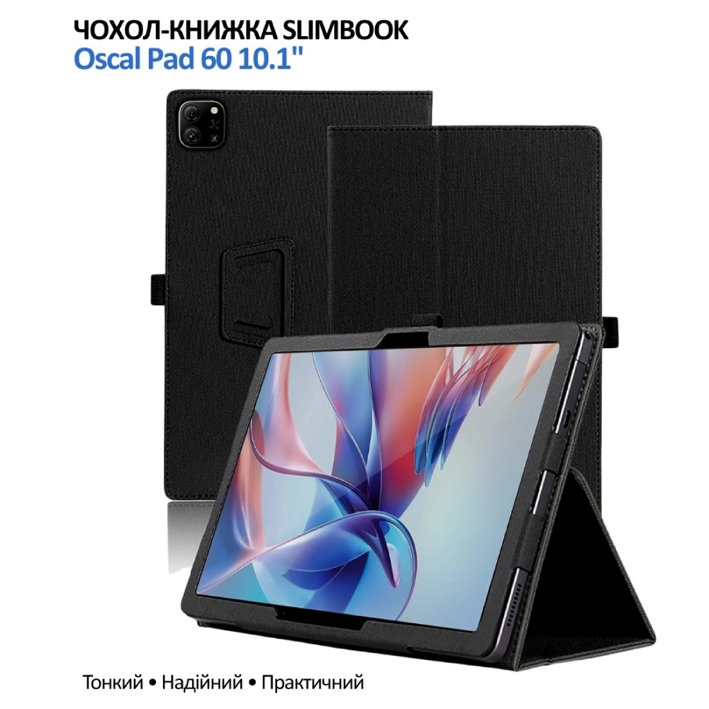 Зовнішній вигляд Чохол BECOVER Slimbook для Oscal Pad 60 10.1" Black (715127)