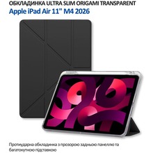 Чохол BECOVER Ultra Slim Origami Transparent для Apple iPad Air 11" M4 2026 Black (715183)