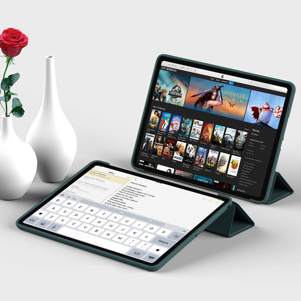 Внешний вид Чехол BECOVER Tri Fold Soft TPU Silicone для Apple iPad Air 11" M4 2026 Dark Green (715236)